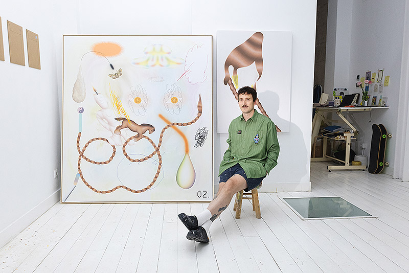 Grip Face - retrato del artista en su estidio