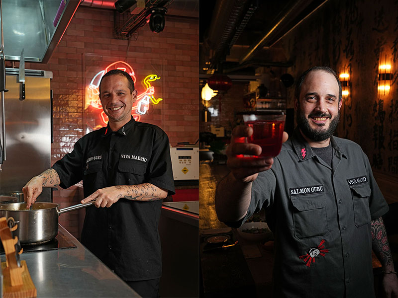 Jorge Sardiña y Oscar Fuentes en la cocina de Guru Lab durante la nueva temporada