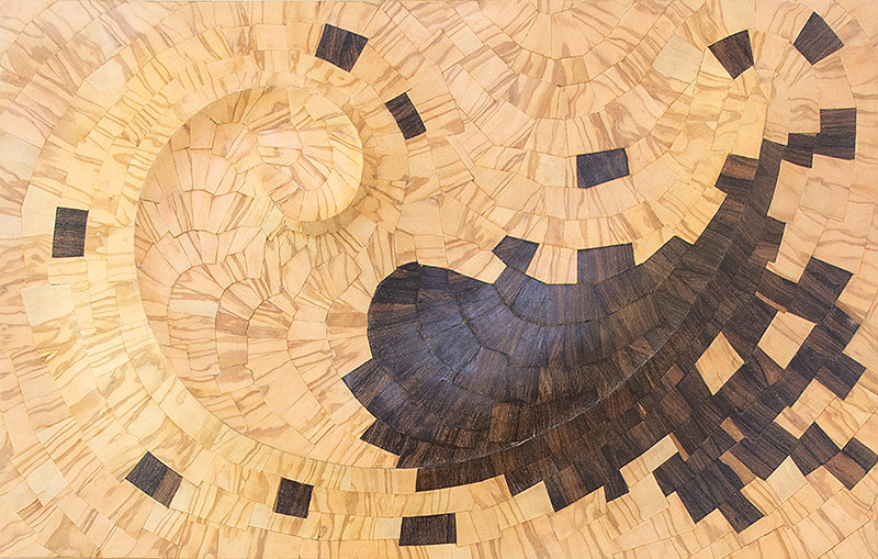 Vista de un diseño de madera