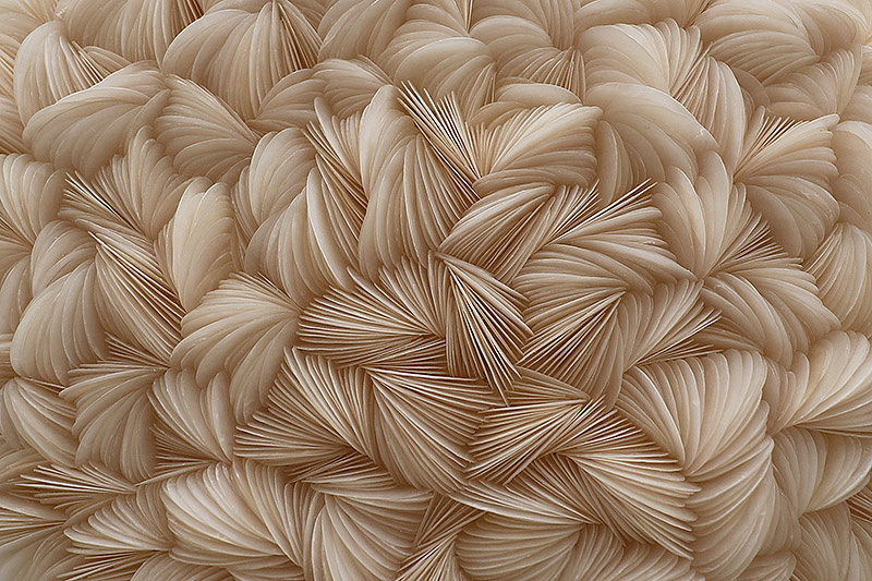 Primer plano de fibras naturales