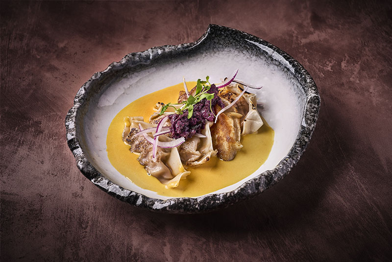 Pucará Orígenes: gyoza de ají de gallina