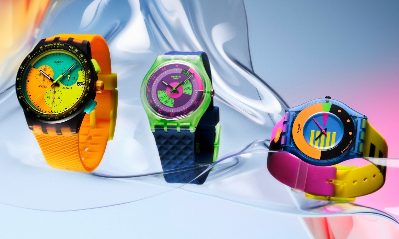 Swatch une su artesanía suiza con colores neón vibrantes