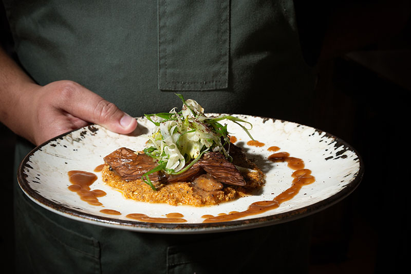 Restaurante Insurgente, ubicado en el Mercado Chamberí: Berenjena