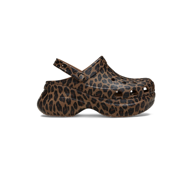 zuecos estampado leopardo crocs