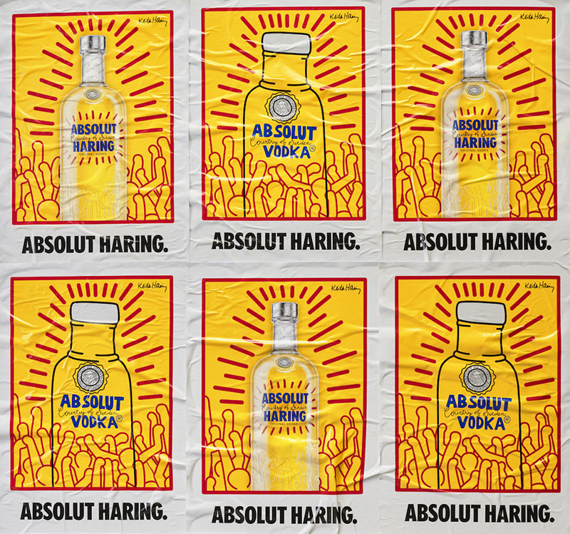 Imagen gráfica de Keith Haring para la botella de Absolut