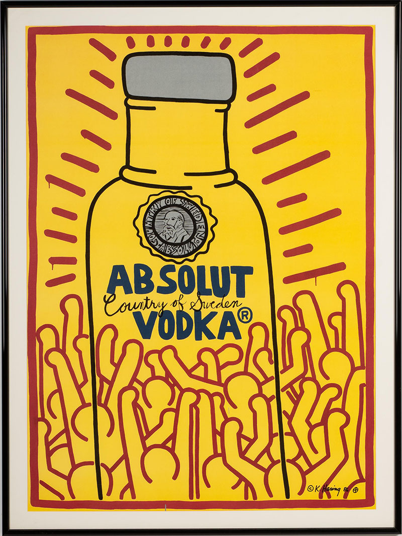Imagen gráfica de Keith Haring para la botella de Absolut