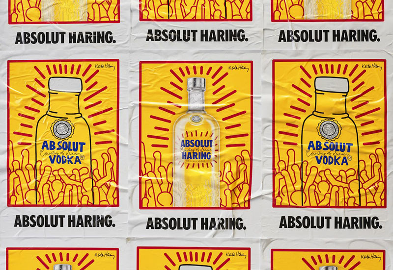 Imagen gráfica de Keith Haring para la botella de Absolut