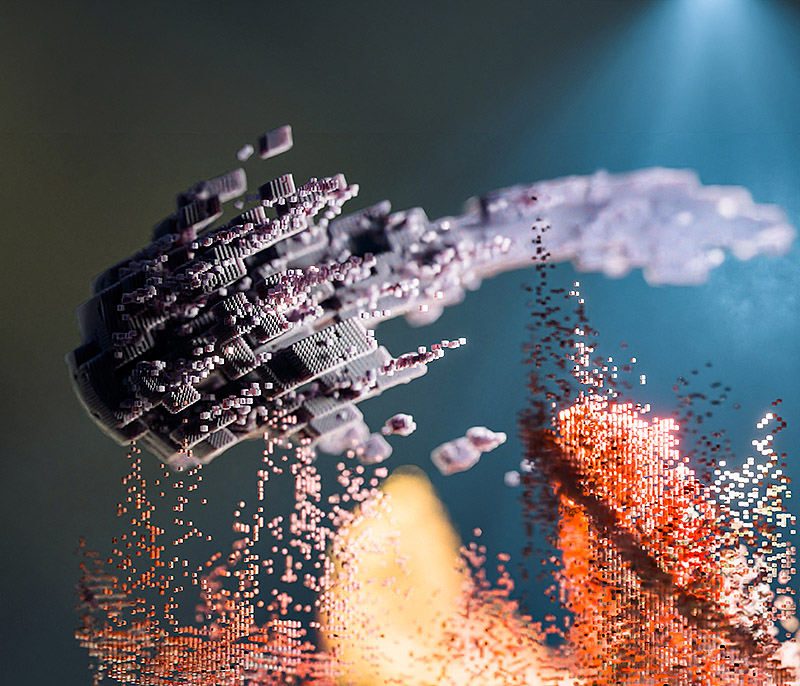 Formas marinas creadas digitalmente.