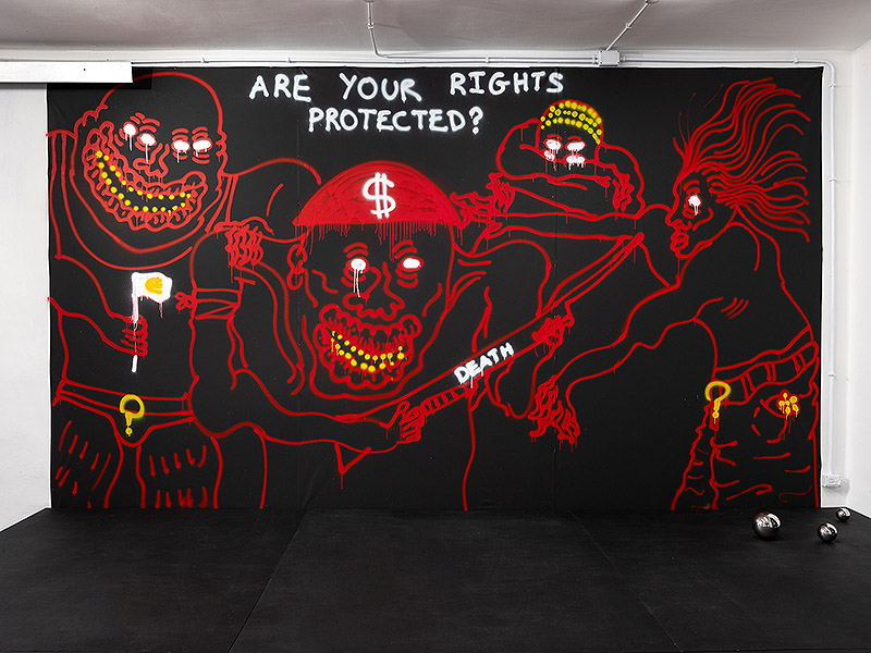 BAAB, Basement Art Assembly Biennial, vista instalacion