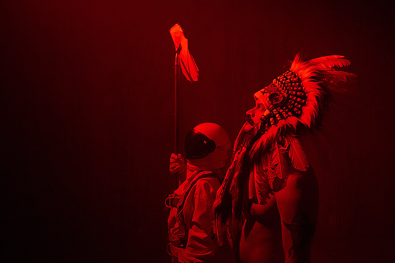 La fuerza de la Gravedad - un momento de la representación teatral