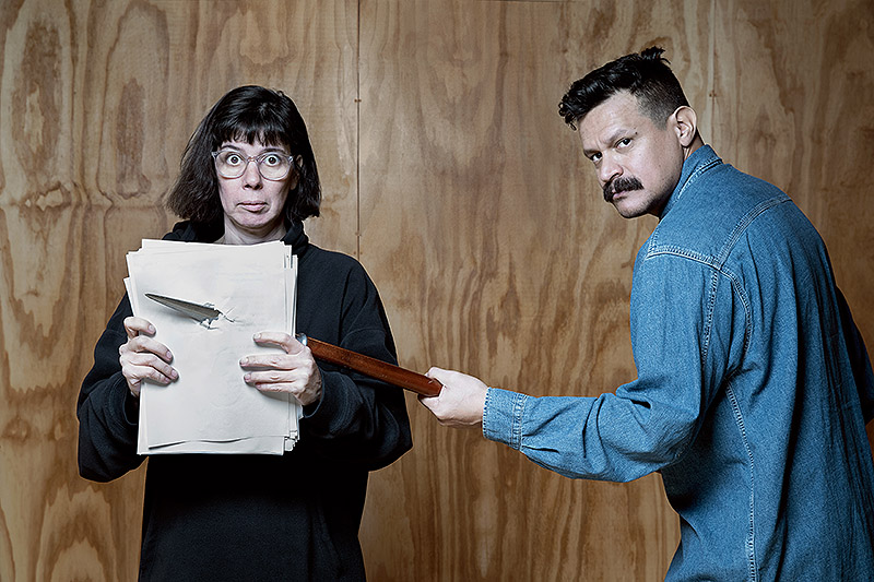 La fuerza de la Gravedad - un momento de la representación teatral