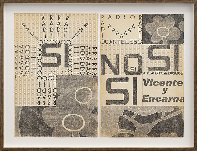 Luce - Imagen de instalación artística en una galería - vista de cuadros en la pared