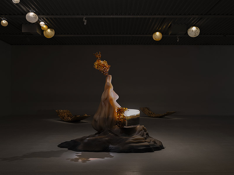 Vista de una pieza de torches