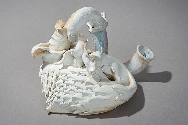 Escultura de criatura marina