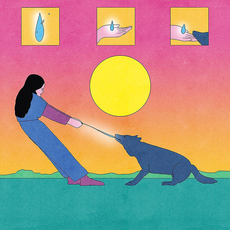 Offf Sevilla - dibujo de chica jugando con un perro