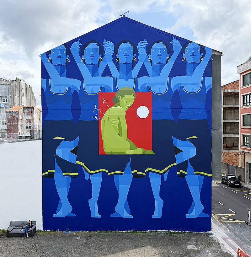 Offf Sevilla - mural en una fachada