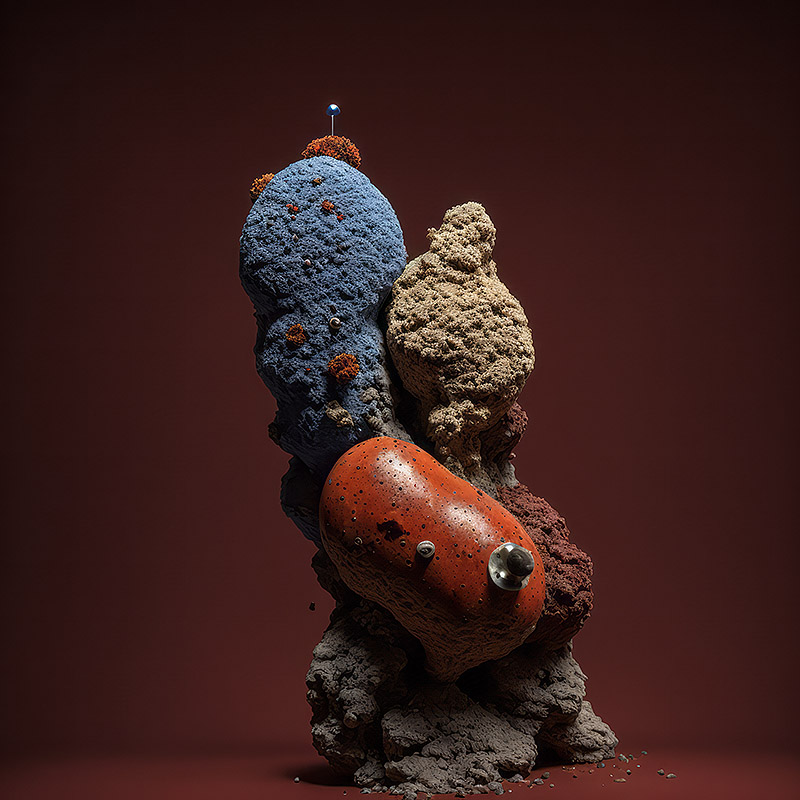 Esculturas digitales de colores