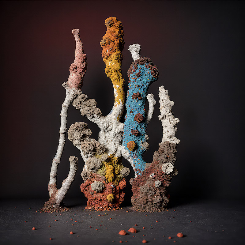 Escultura digital de colores