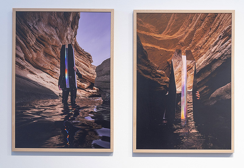 Dos imágenes de roca de mar