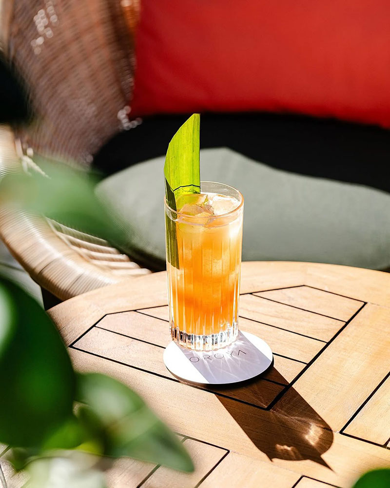Cóctel servido en el Brunch Oroya de The Madrid Edition