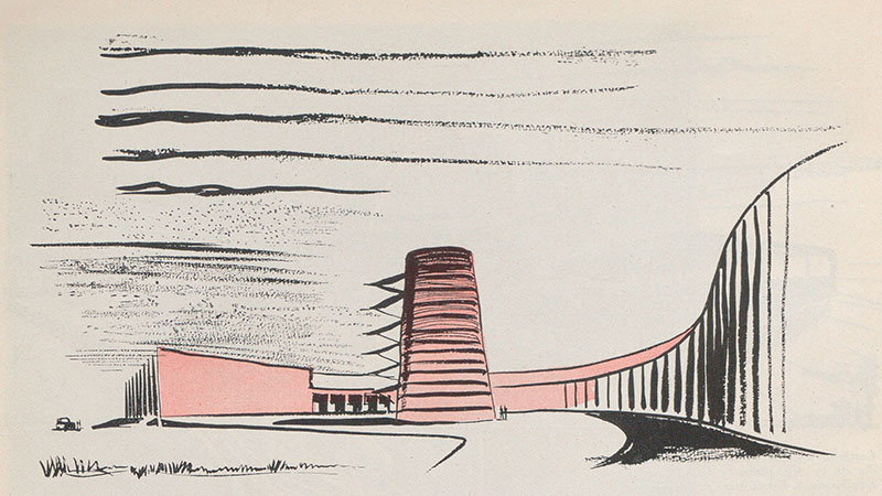 Exposición Las Ferias del Campo Museo ICO: Francisco de Asís Cabrero, Dibujo de Gran Madrid, n.º 16, 1951