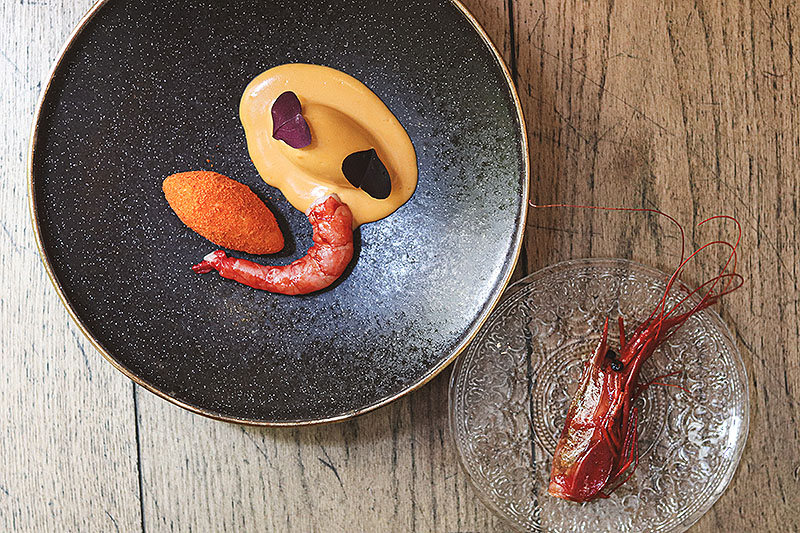 Le Bistroman Atelier: un plato con un carabinero