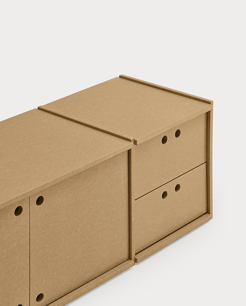 Aparador de la colección Wally presentado entre las novedades Teulat en Feria Hábitat Valencia 2025