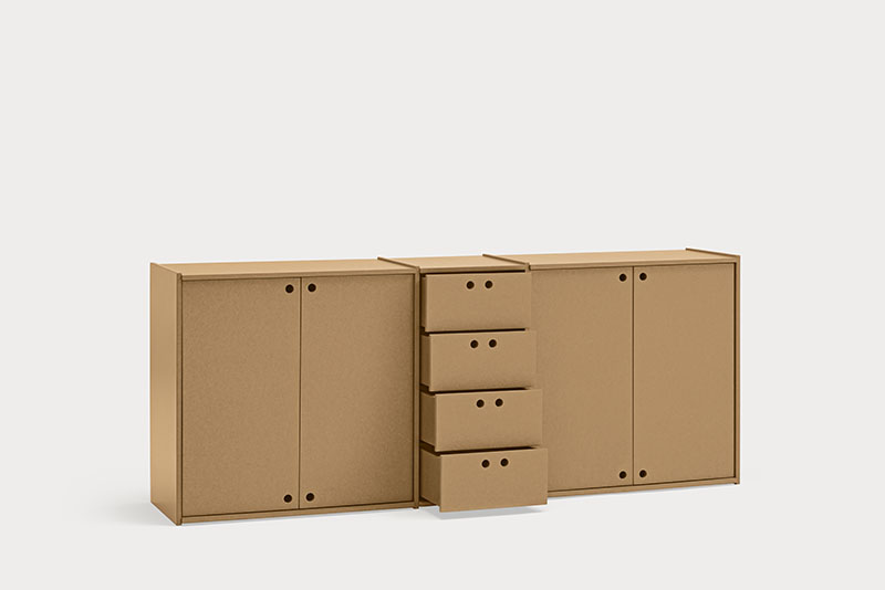 Aparador de la colección Wally presentado entre las novedades Teulat en Feria Hábitat Valencia 2025