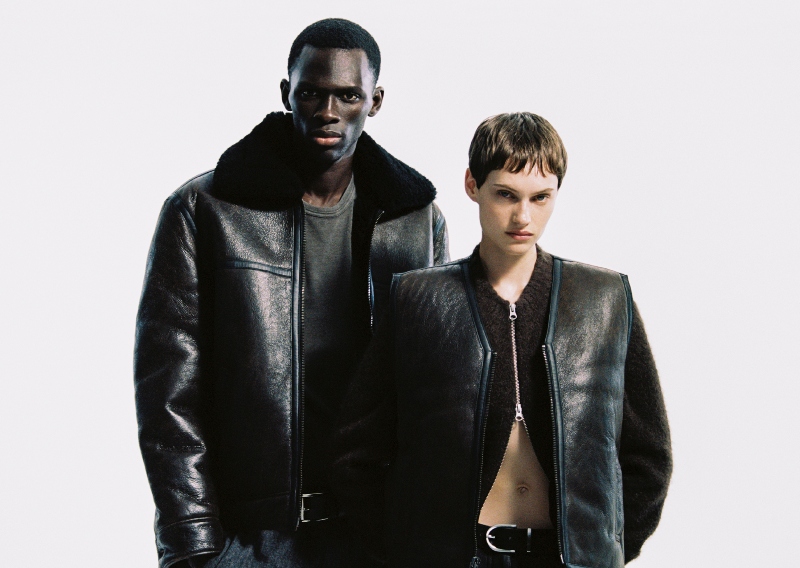 prendas abrigos piel unisex colección Samsøe Samsøe Schott Nyc