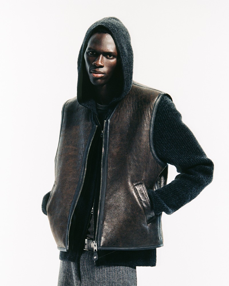 prendas abrigos piel unisex colección Samsøe Samsøe Schott Nyc