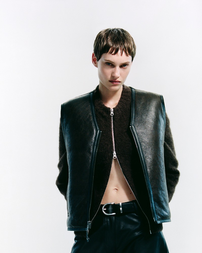 prendas abrigos piel unisex colección Samsøe Samsøe Schott Nyc