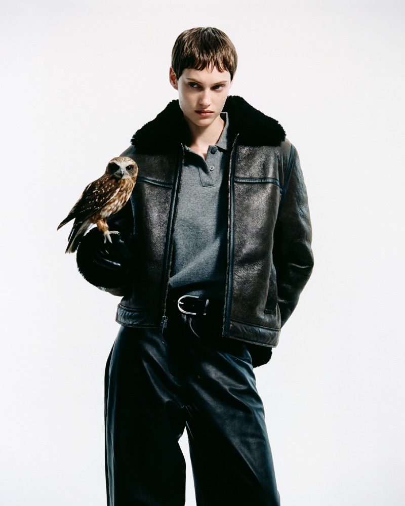 prendas abrigos piel unisex colección Samsøe Samsøe Schott Nyc