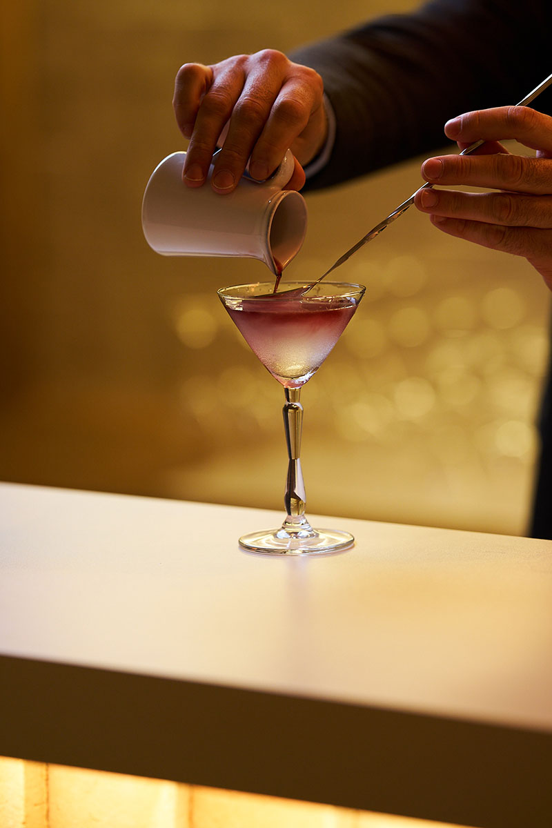 Cóctel servido en el Restaurante Forno da Telha de Évora