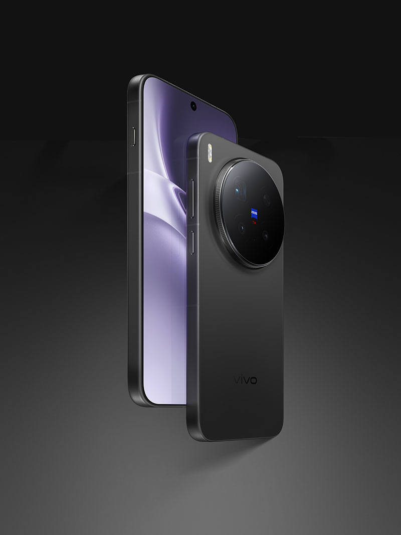 Vivo X300 Pro: el movil sobre un fondo negro