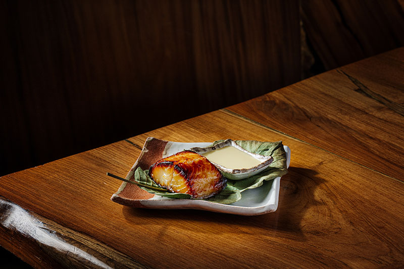 Zuma Madrid menú Omasake Signature: bacalao negro marinado en miso