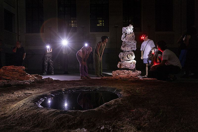 Foto de un trabajo realizado desde una mina.