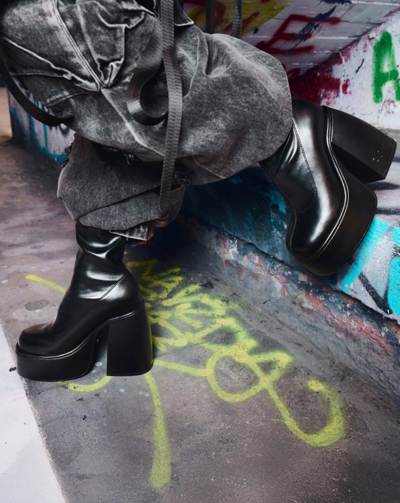 botas negras otoño invierno colección buffalo