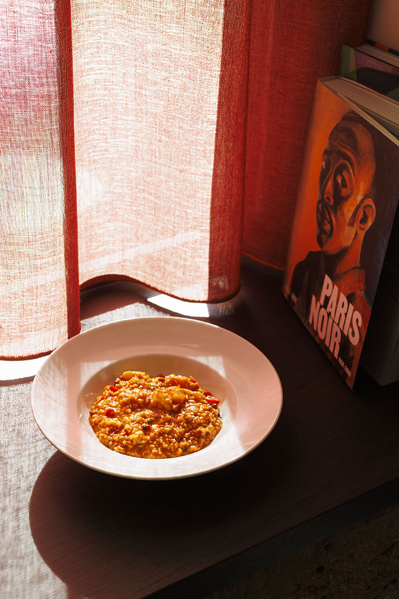 Savannah Red Rice, platp del restaurante L'Arrêt en París