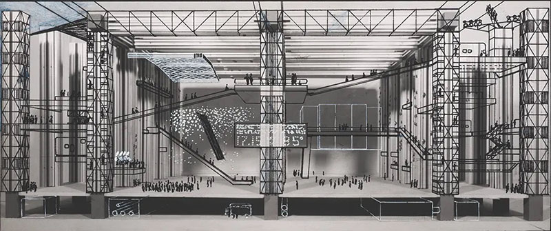 Mega. Las 7 maravillas del mundo digital muestra el diseño del Fun Palace de Cedric Price