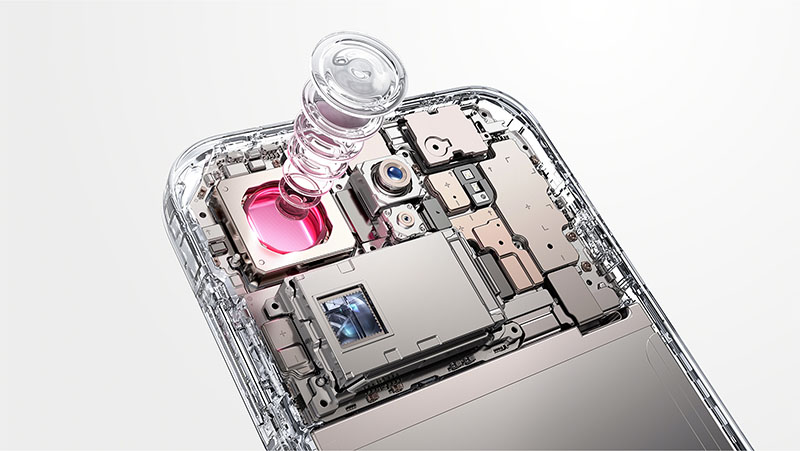 El interior del módulo fotográfico del nuevo Oppo Find X9 aparece detallado para ilustrar la tecnología que acompaña sus ofertas actuales