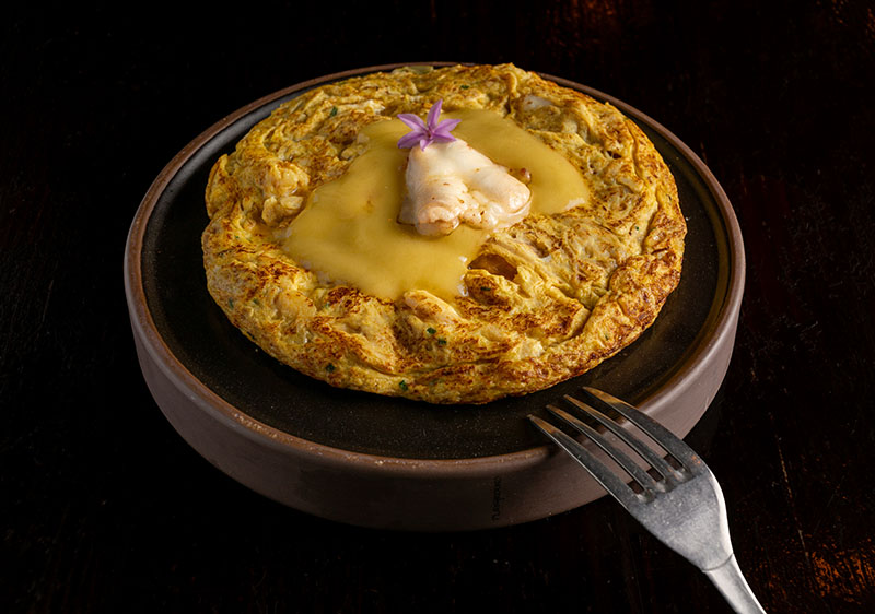 Restaurante Infame Madrid: Tortilla de kokotxas