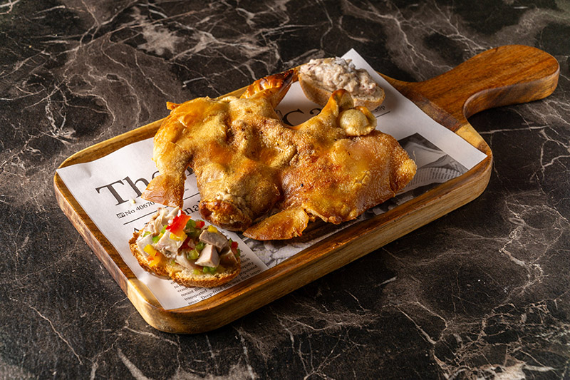 Restaurante Infame Madrid: careta de cerdo