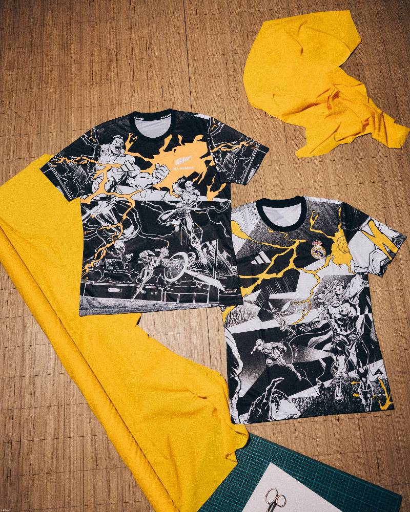 ropa dibujos cómic adidas real madrid marvel all blacks