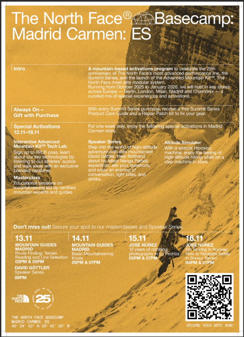 The North Face Base Camp Madrid calendario de actividades