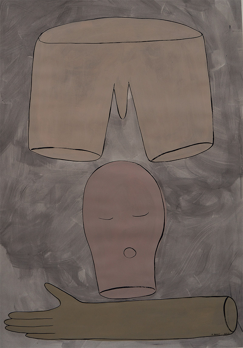 La artista Rosalía Banet presenta Life after love - Serie de dibujos y collages de partes delk cuerpo humano