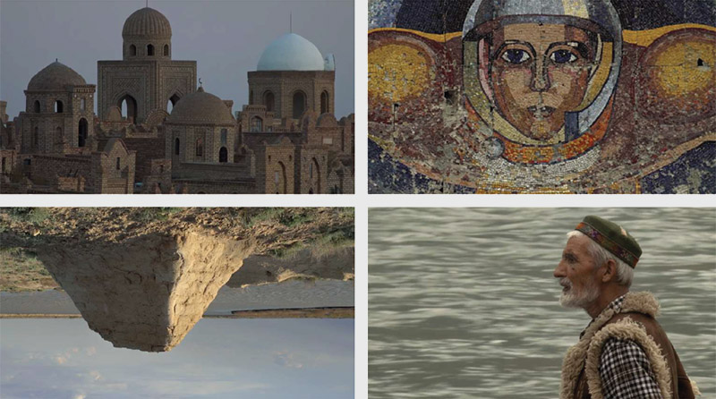 Saodat Ismailova - I Compete with Time. Vista de la exposición de video en la galería Angels Barcelona