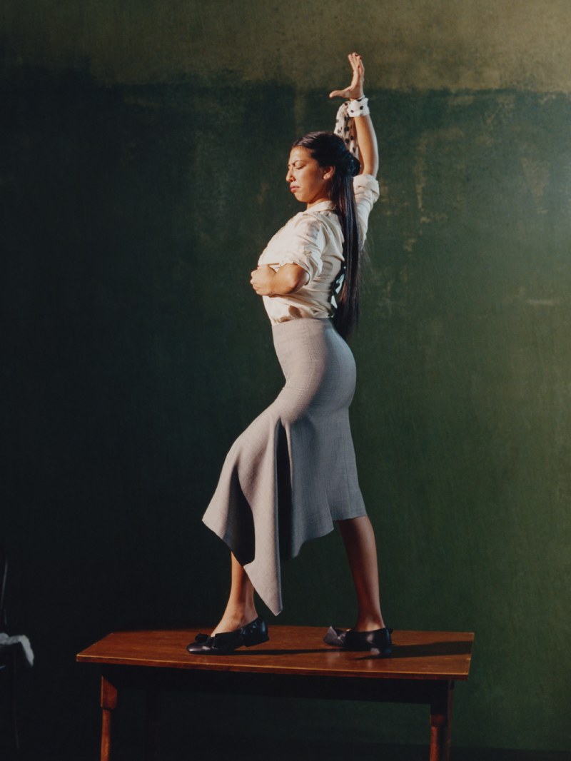 Camper Bailemos zapatos de cuero estilo flamenco