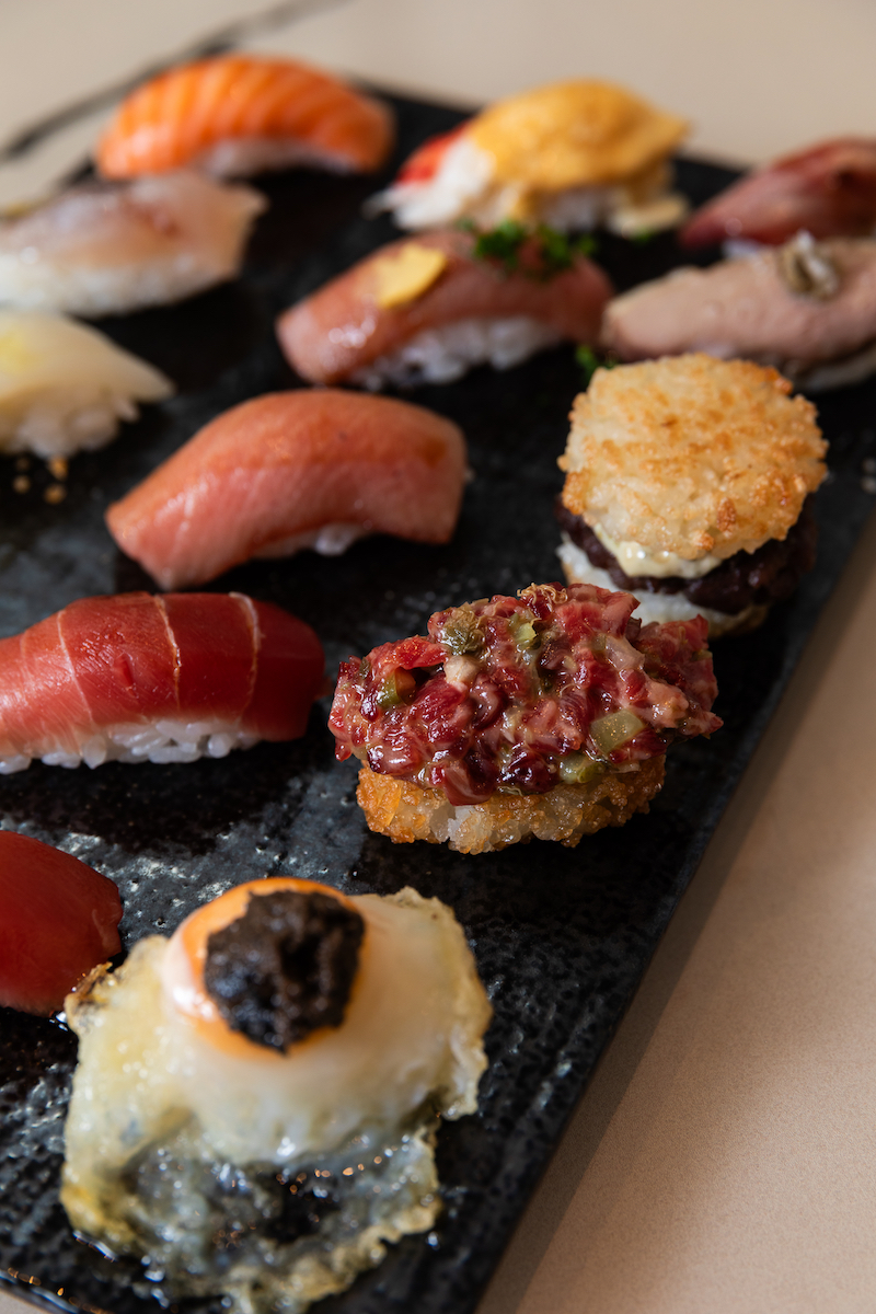 Selección de nigiris de Restaurante Hiro perteneciente al menú de mediodía