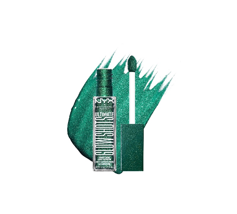 sombra ojos brillos navidad tendencias nyx cosmetics color verde