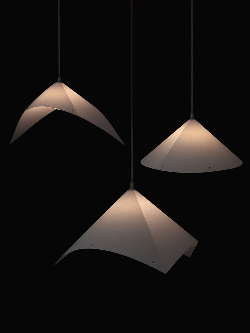 Stapleless: lámparas de papel sin estructura por Penadés